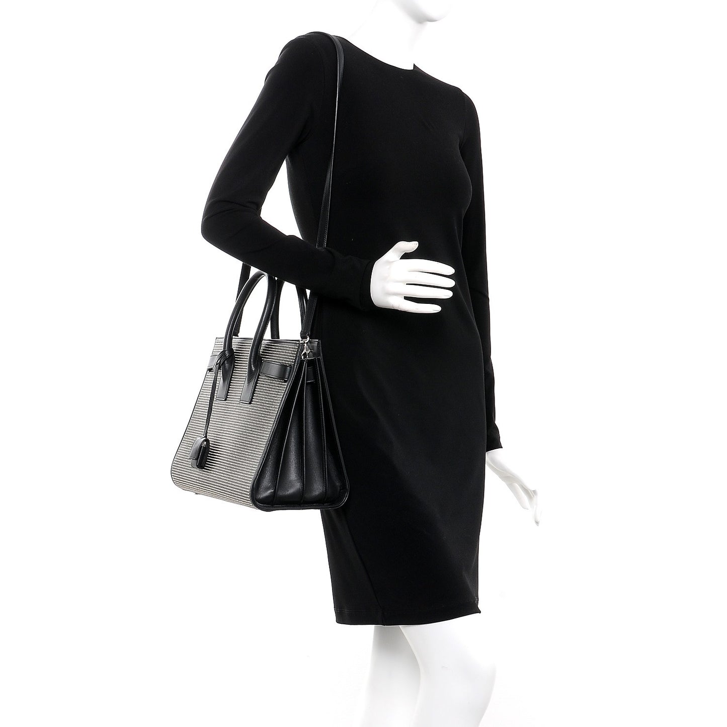 Calfskin Studded Small Sac De Jour Black