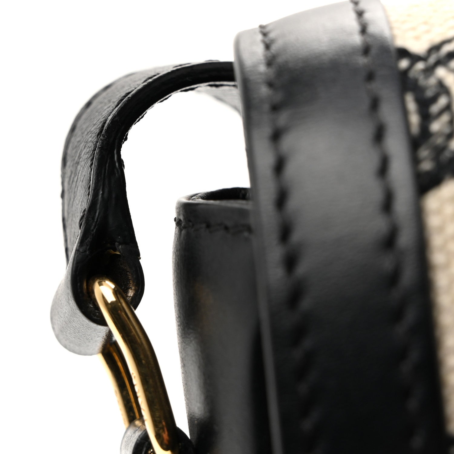 Celine Canvas Calfskin Triomphe Embroidered Teen Triomphe Bag Black 11 of 11