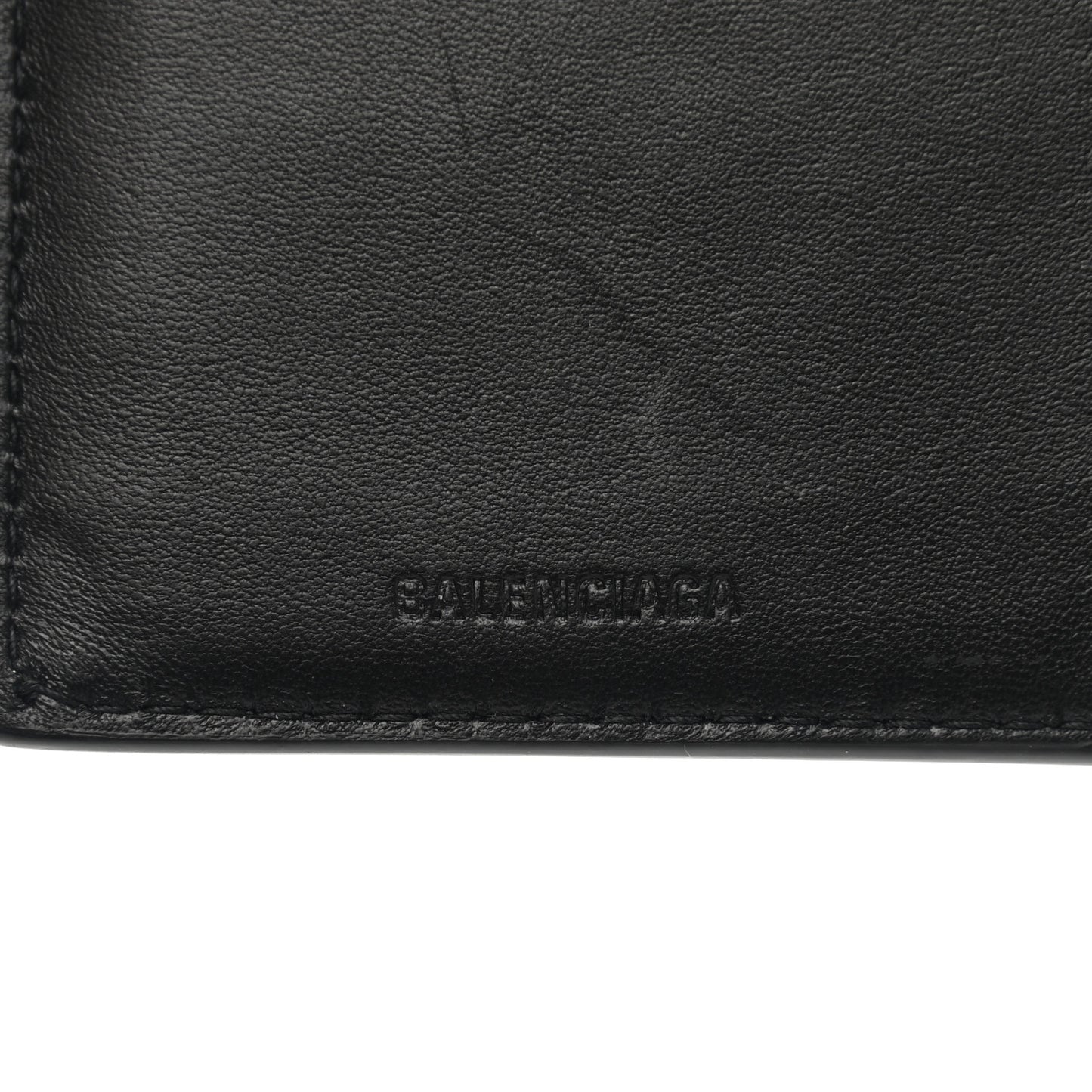 Calfskin Cash Vertical Long Wallet Black