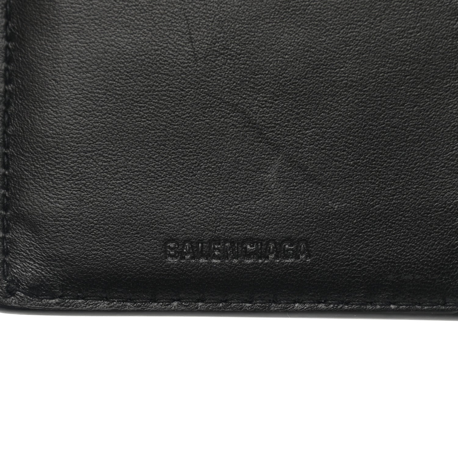 Balenciaga Calfskin Cash Vertical Long Wallet Black 6 of 8