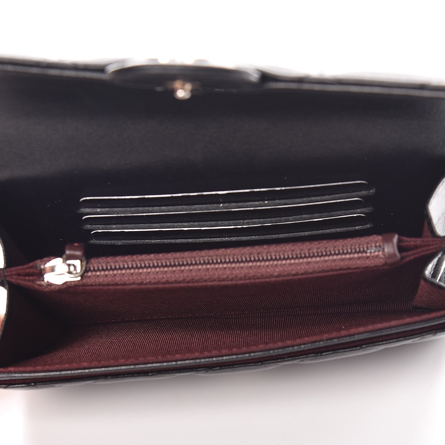 Chanel Lambskin Quilted Small Flap Wallet Black 5 of 9