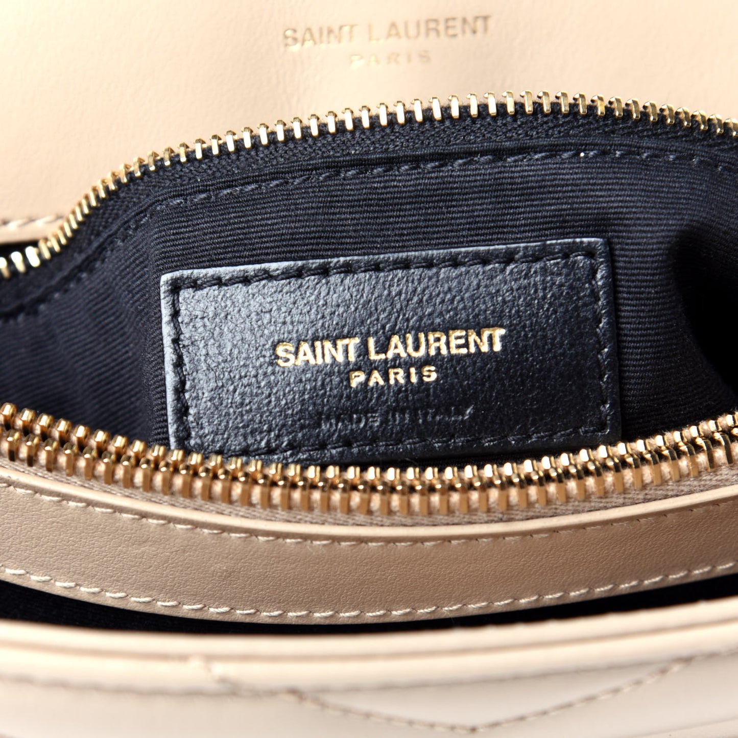 Calfskin Y Quilted Monogram Medium Loulou Chain Satchel Nude Powder