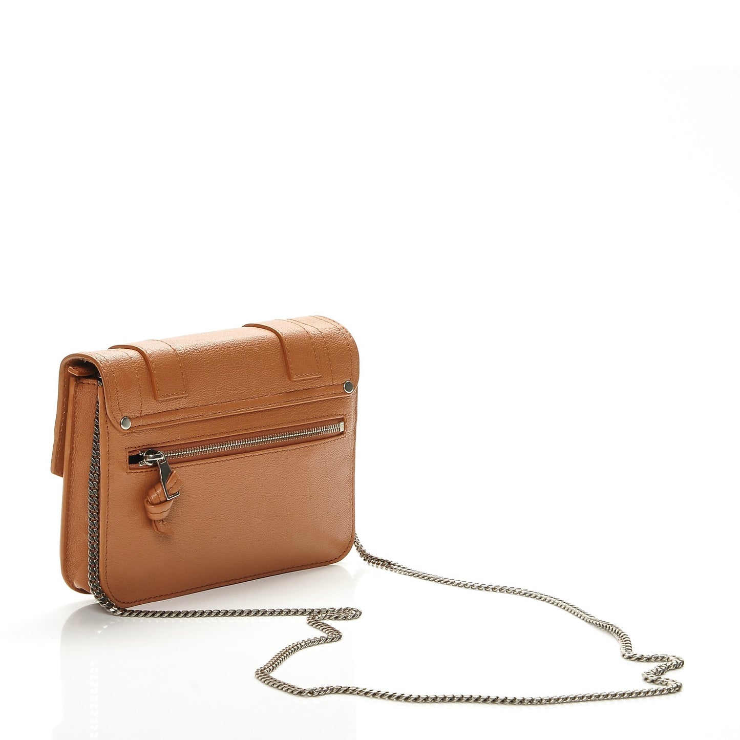 Lambskin PS1 Large Chain Wallet Saddle