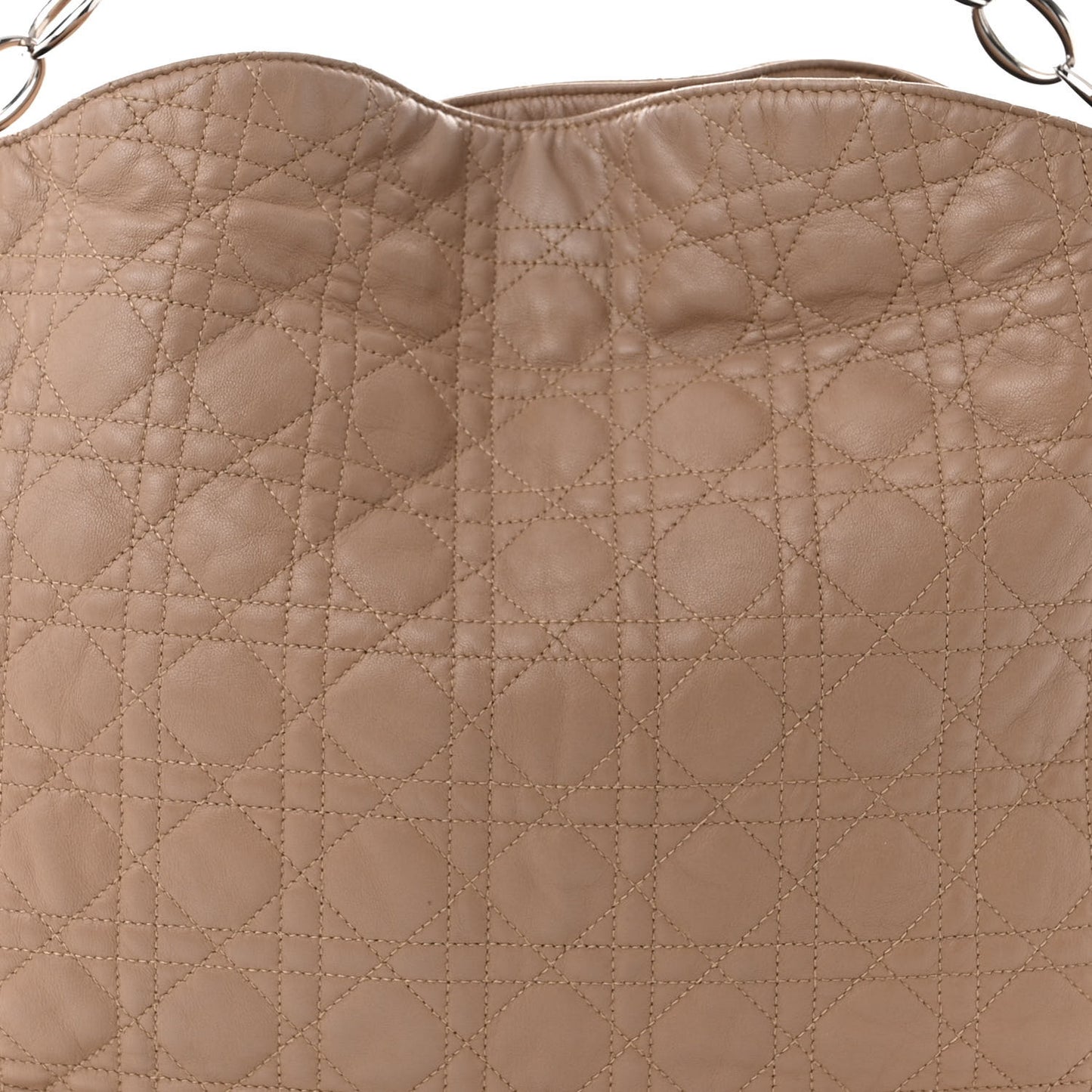 Lambskin Cannage Large Dior Soft Hobo Beige