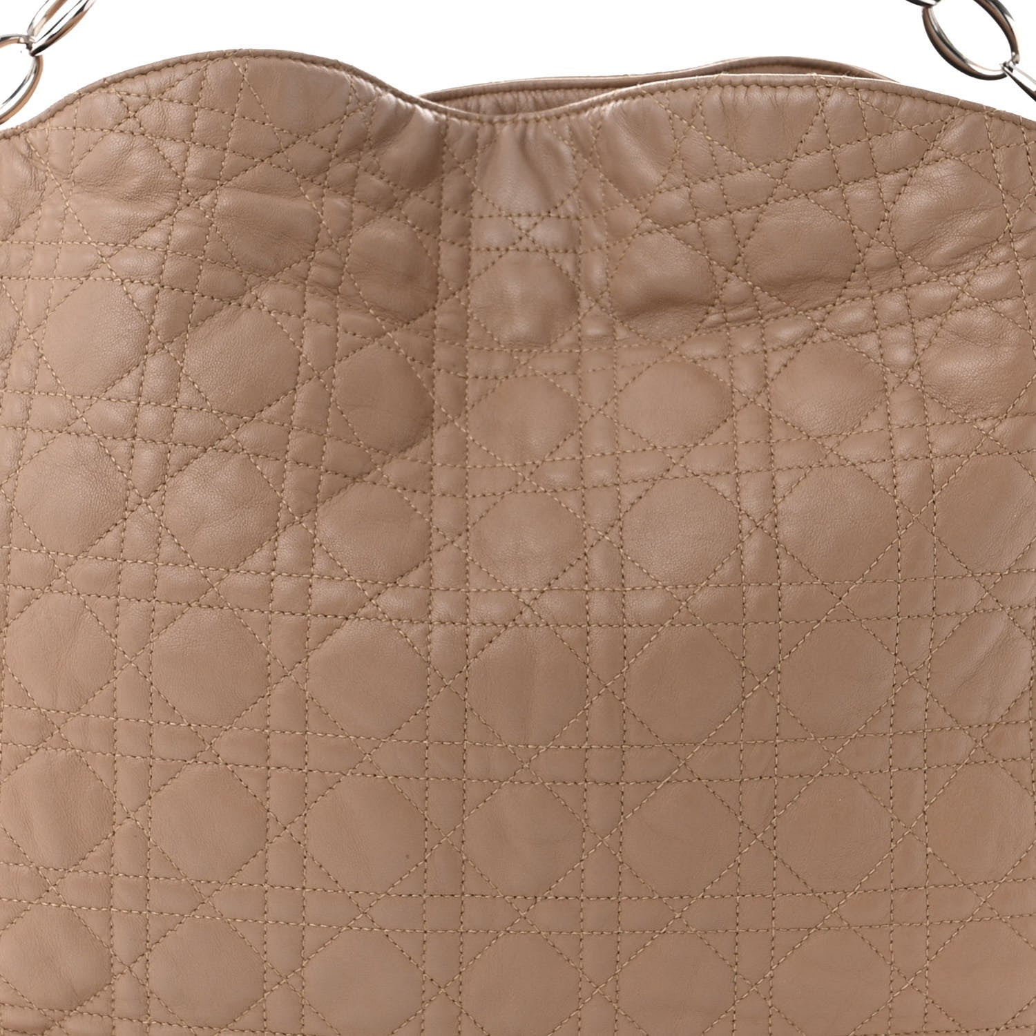 Christian Dior Lambskin Cannage Large Dior Soft Hobo Beige 8 of 13