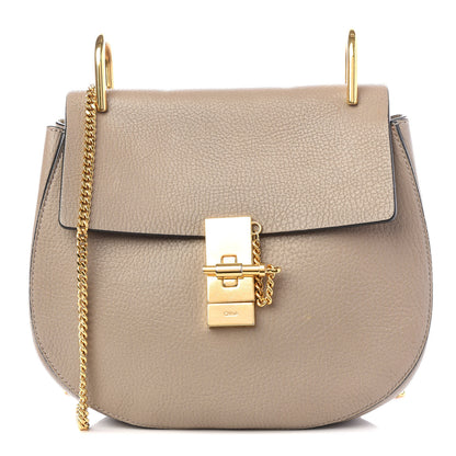 Chloe Grained Lambskin Drew Shoulder Bag Motty Grey 1 of 9