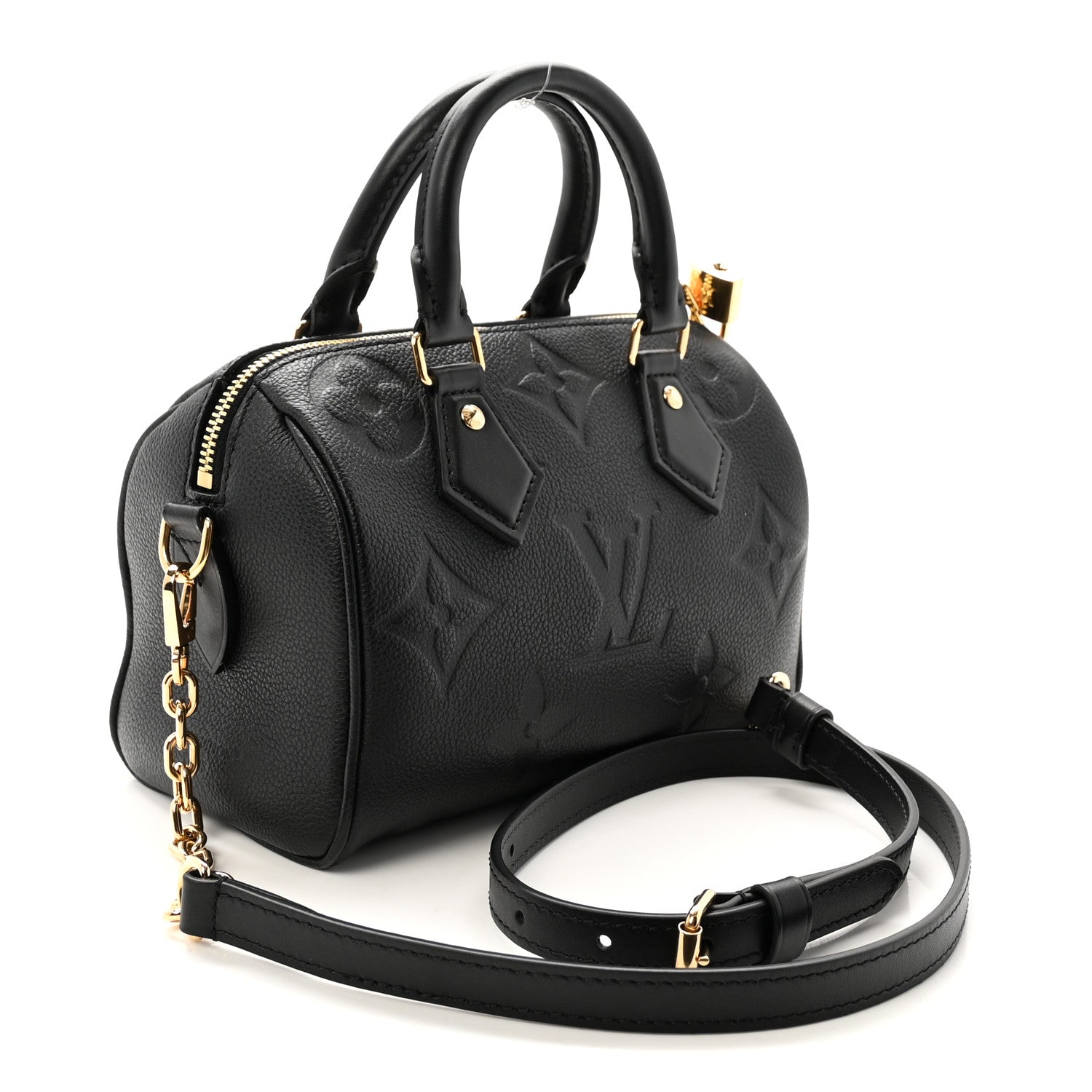 Louis Vuitton Empreinte Monogram Giant Speedy Bandouliere 20 Black 3 of 9