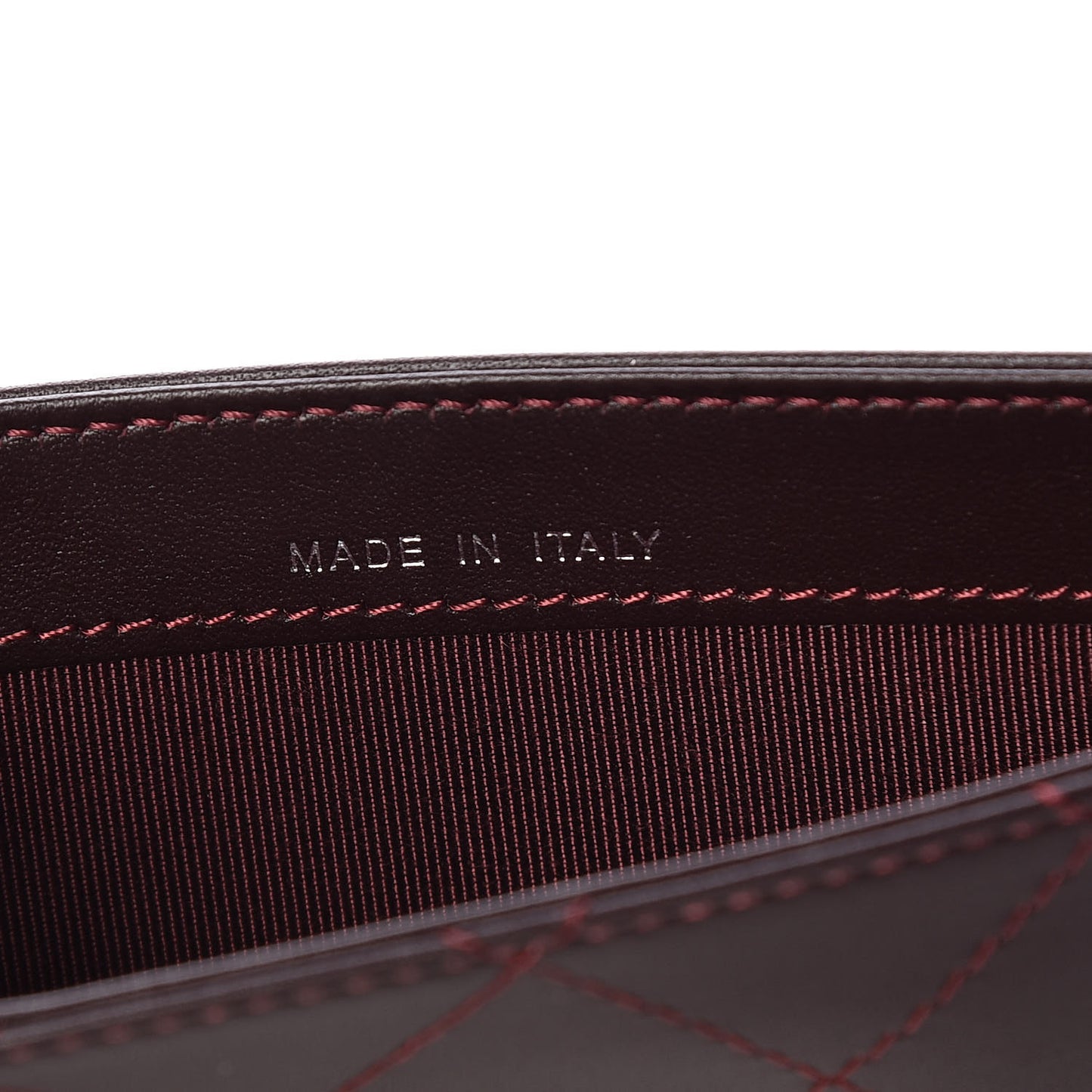 Calfskin Stitched Removable Insert Burgundy