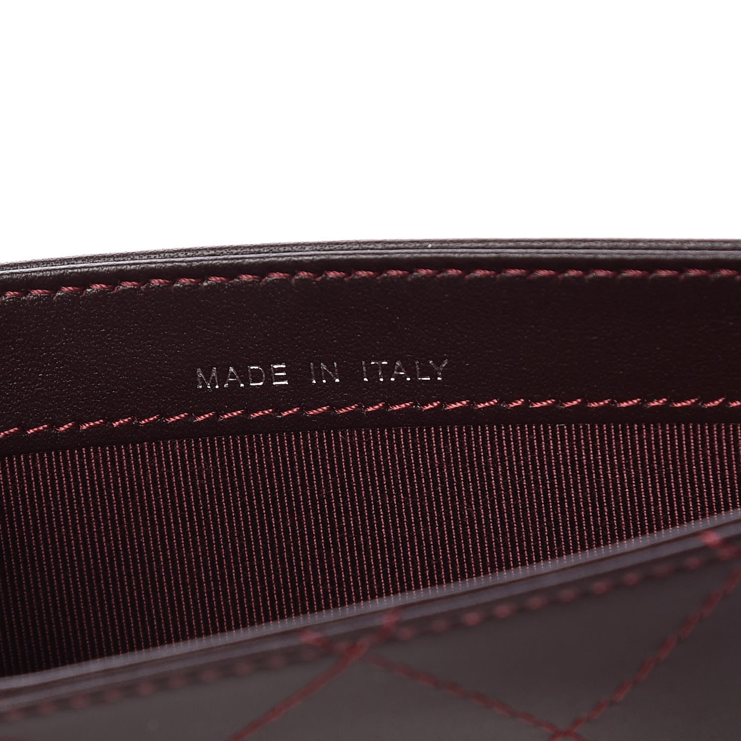 Chanel Calfskin Stitched Removable Insert Burgundy 7 of 8