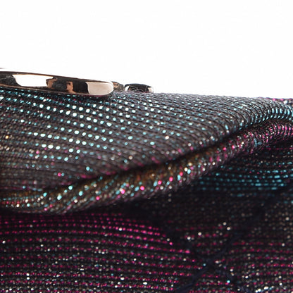 Chanel Iridescent Glitter Fabric Jumbo Single Flap Multicolor 7 of 11
