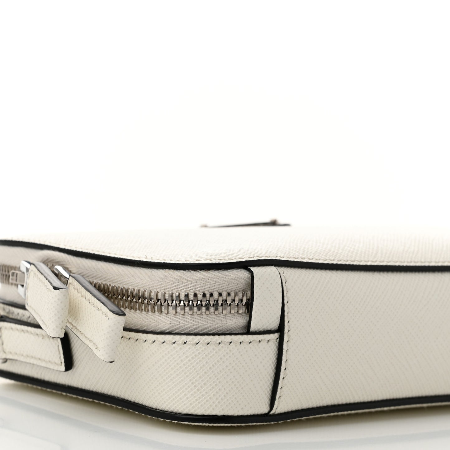 Saffiano Travel Small Brique Crossbody Bag White