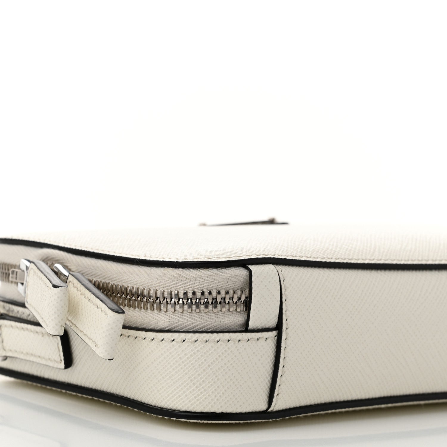 Prada Saffiano Travel Small Brique Crossbody Bag White 8 of 9