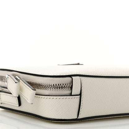 Prada Saffiano Travel Small Brique Crossbody Bag White 8 of 9