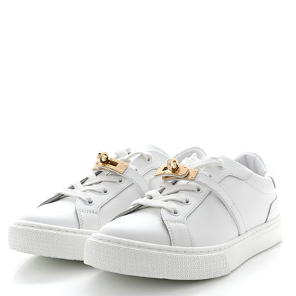 Hermes Calfskin Day Sneakers 38 White 3 of 8