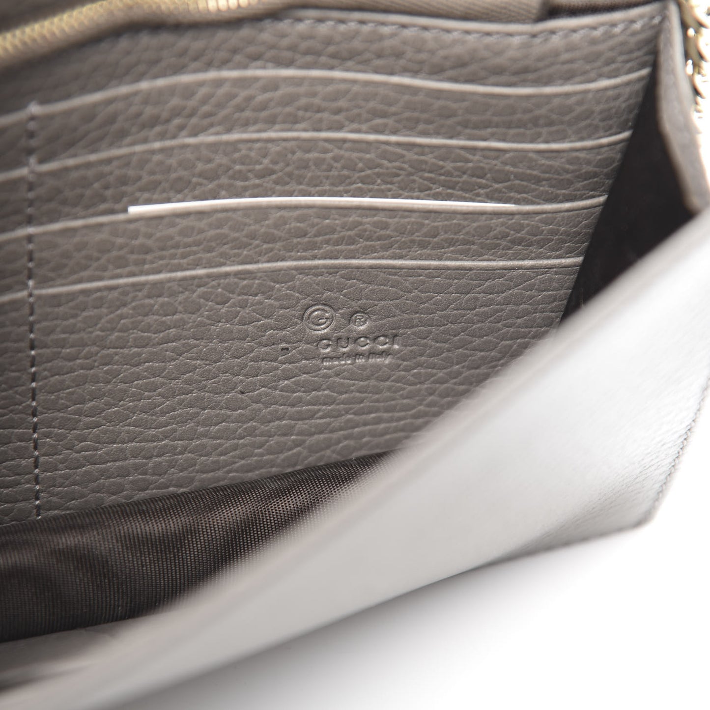 Dollar Calfskin Interlocking G Chain Wallet Loess