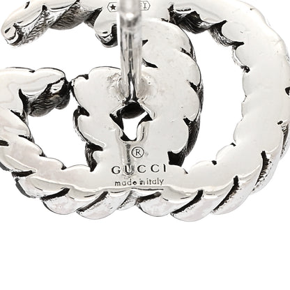 Gucci Sterling Silver Torchon Double G Earrings 4 of 4