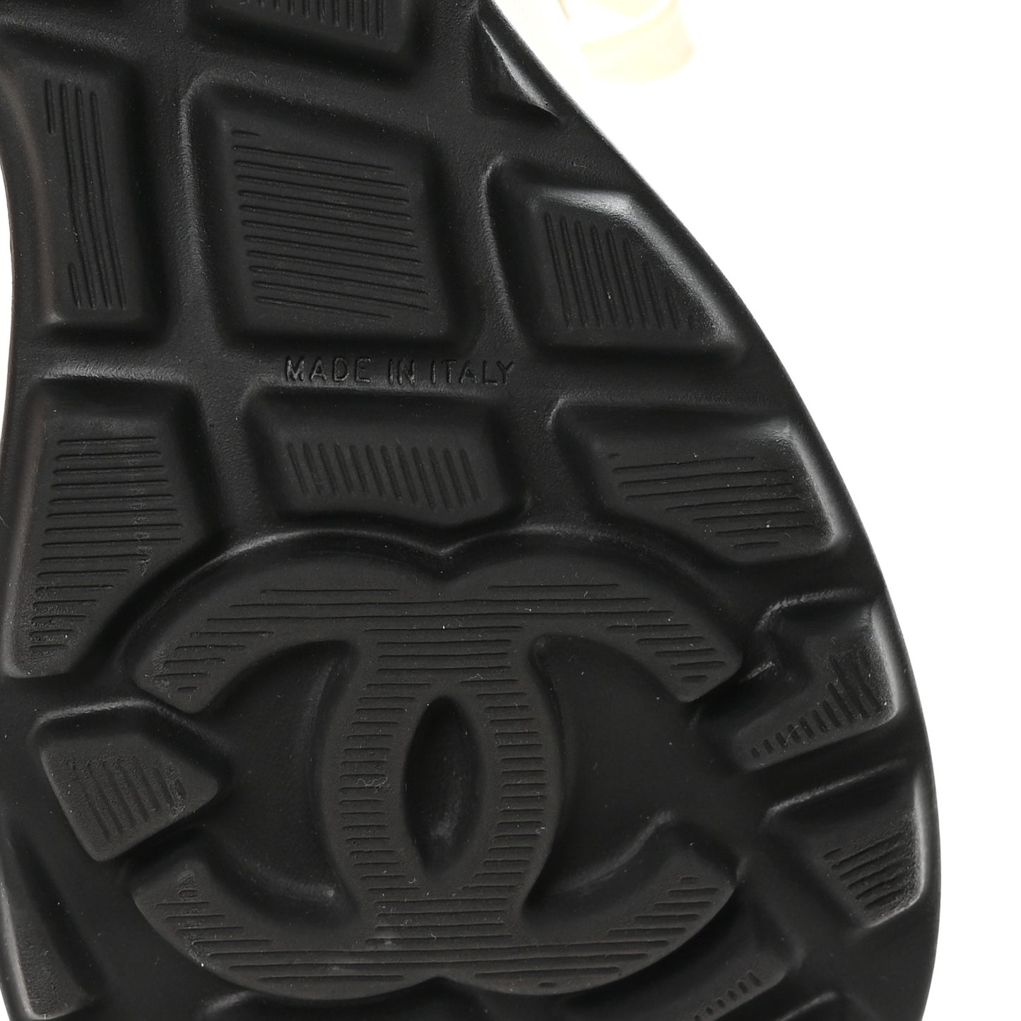Calfskin Perforated CC Sneakers 38 White