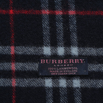 Burberry Wool Nova Check Fringe Scarf Blue 3 of 4