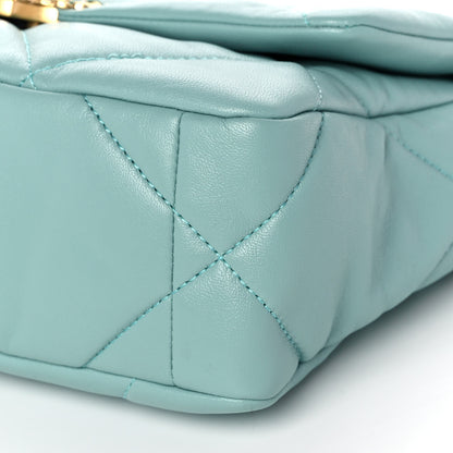 Chanel Lambskin Quilted Medium Chanel 19 Flap Light Blue 7 of 10
