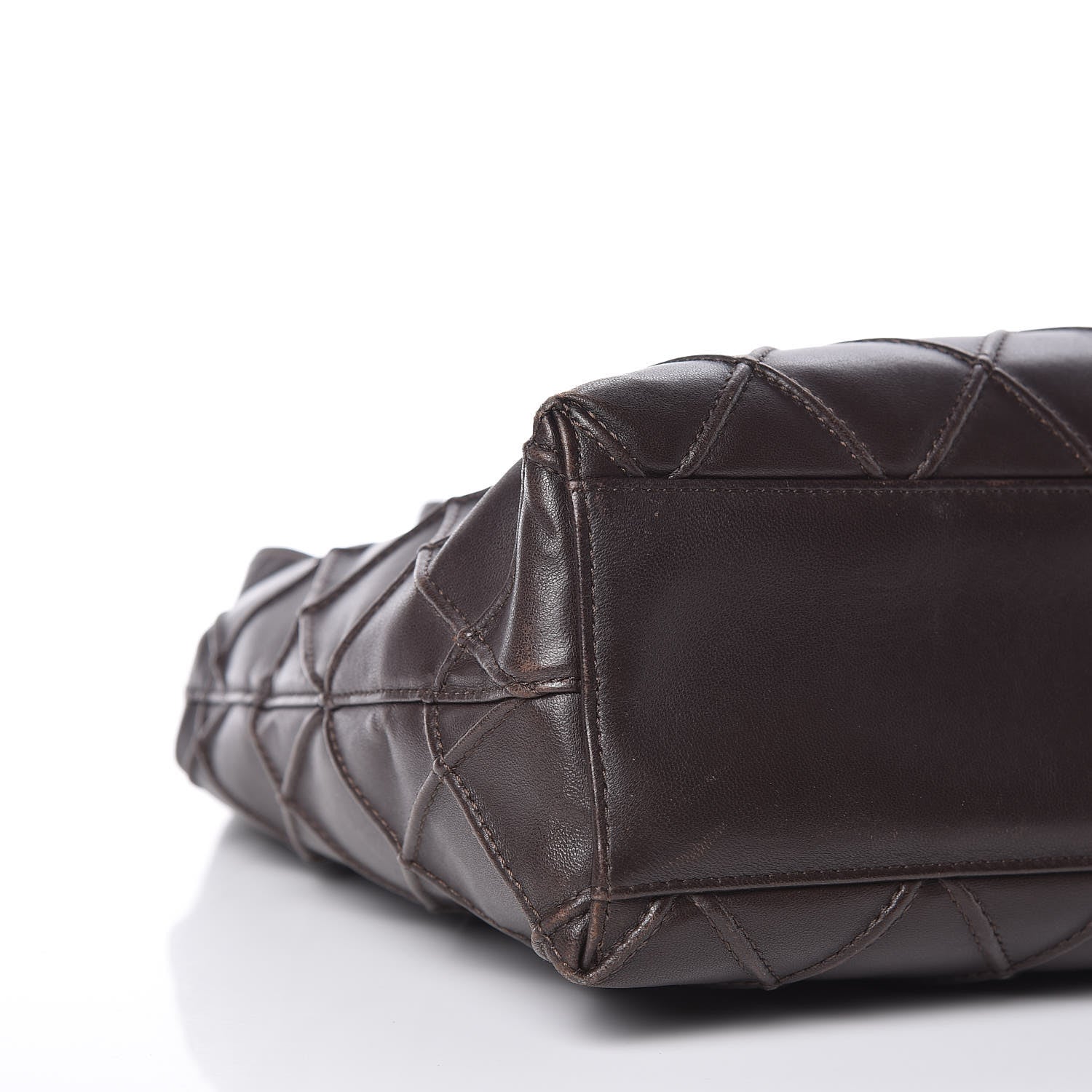 Chanel Lambskin Diamond Stitched Shoulder Bag Brown 5 of 11