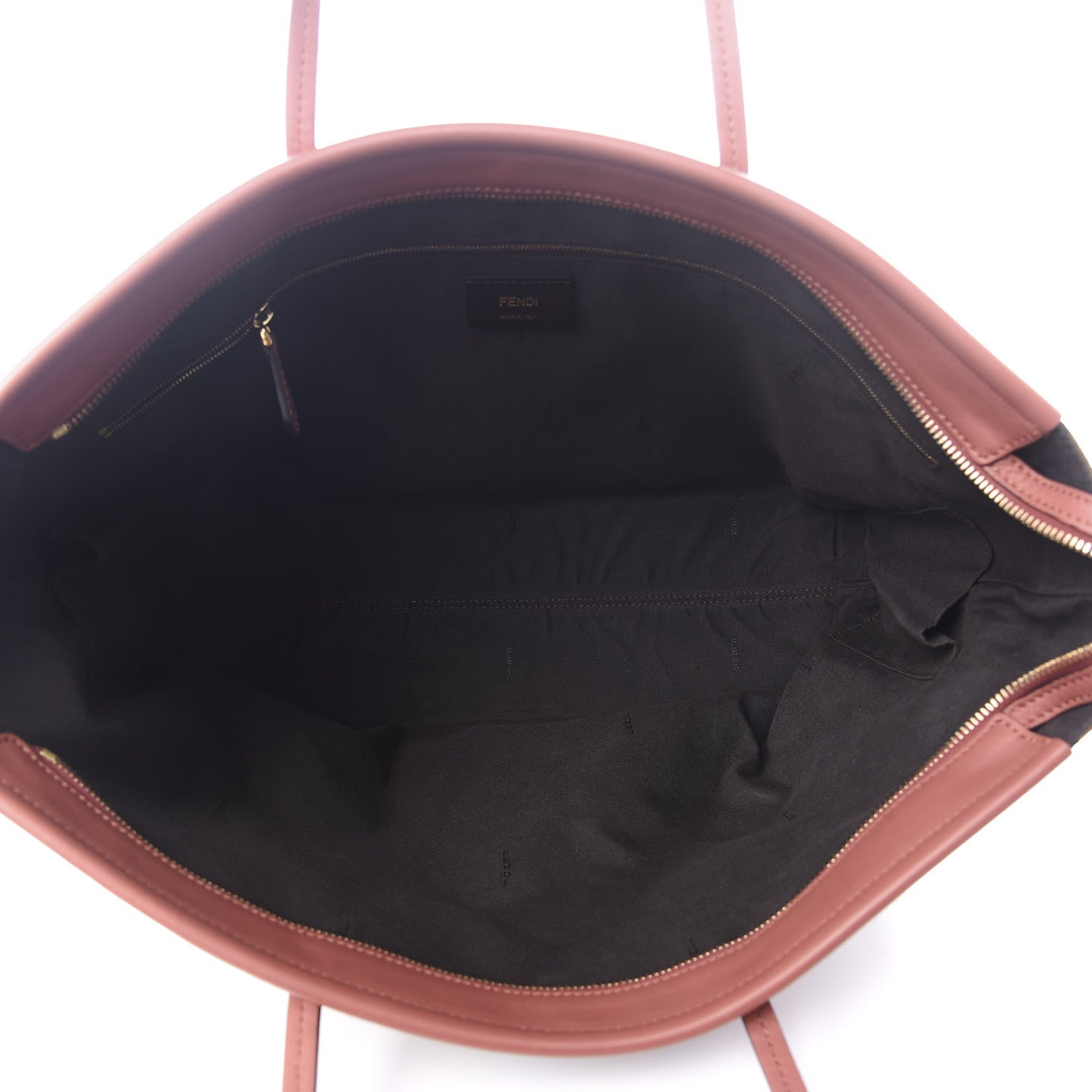 Fendi Pequin Vitello Medium Roll Tote Tobacco Rose 4 of 8