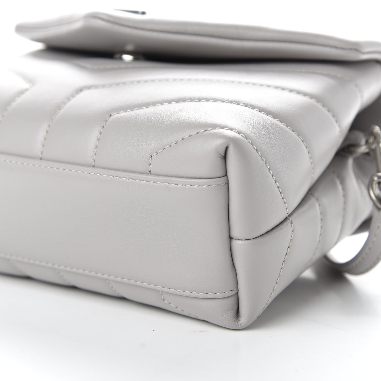 Calfskin Y Quilted Monogram Toy Loulou Satchel Granite
