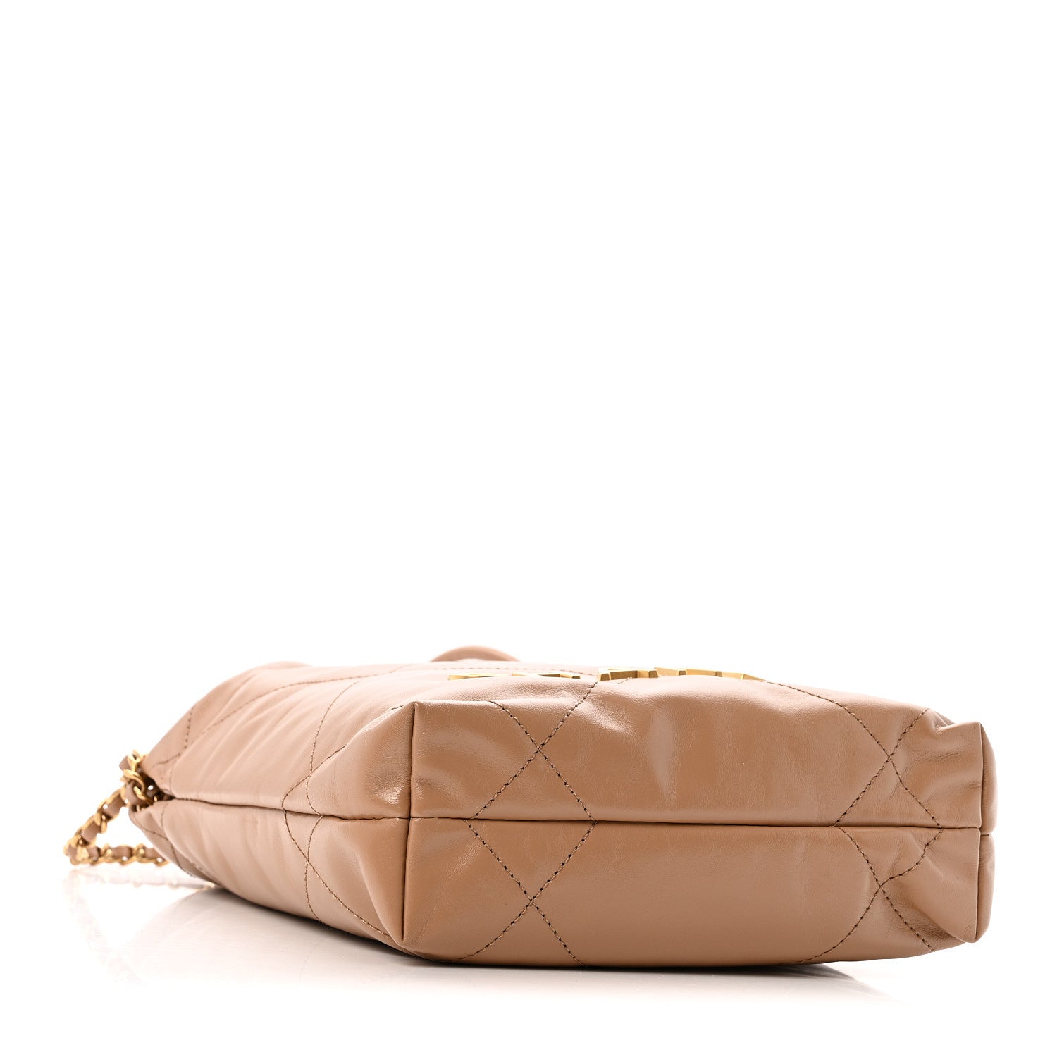 Chanel Shiny Calfskin Quilted Mini Chanel 22 Dark Beige 4 of 15