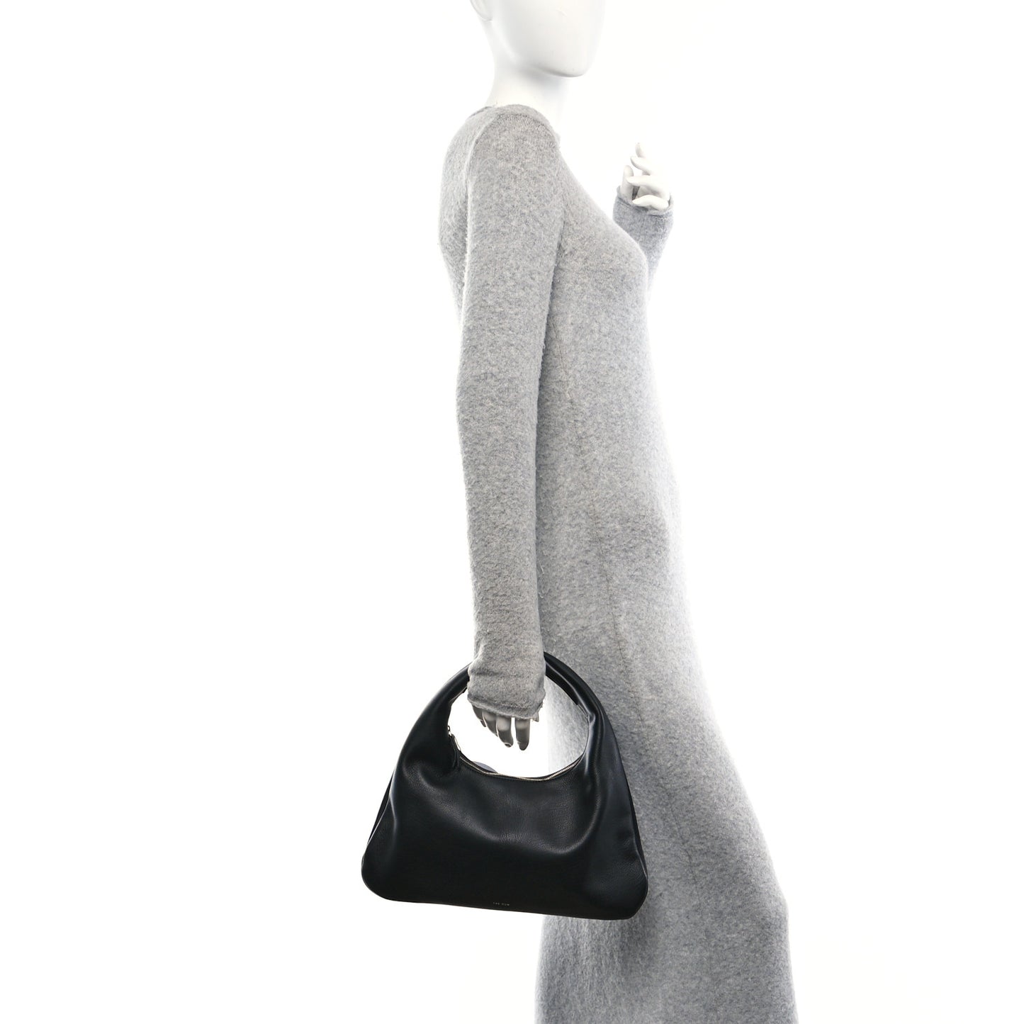 Grained Calfskin Small Everyday Shoulder Bag Black