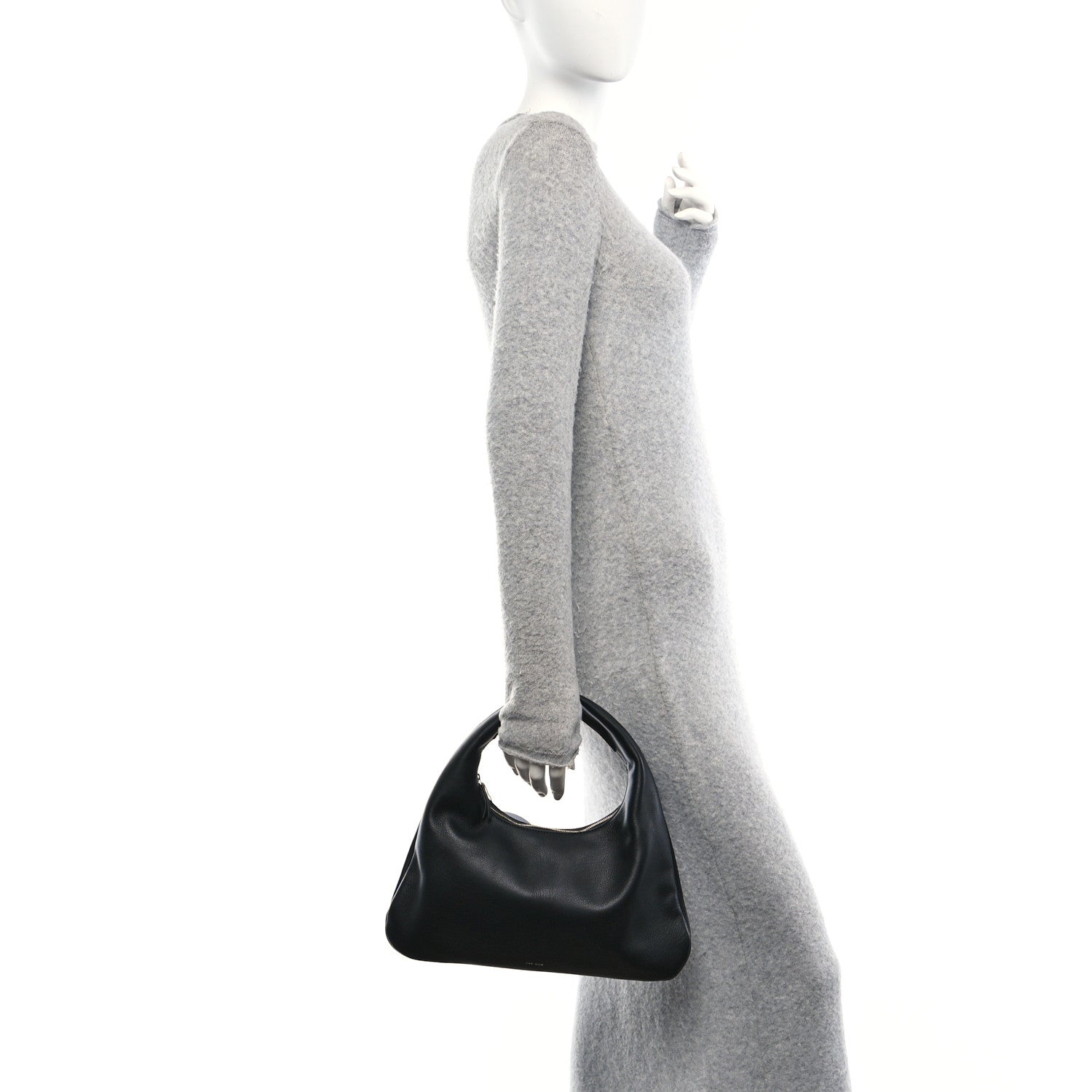 The Row Grained Calfskin Small Everyday Shoulder Bag Black 2 of 9