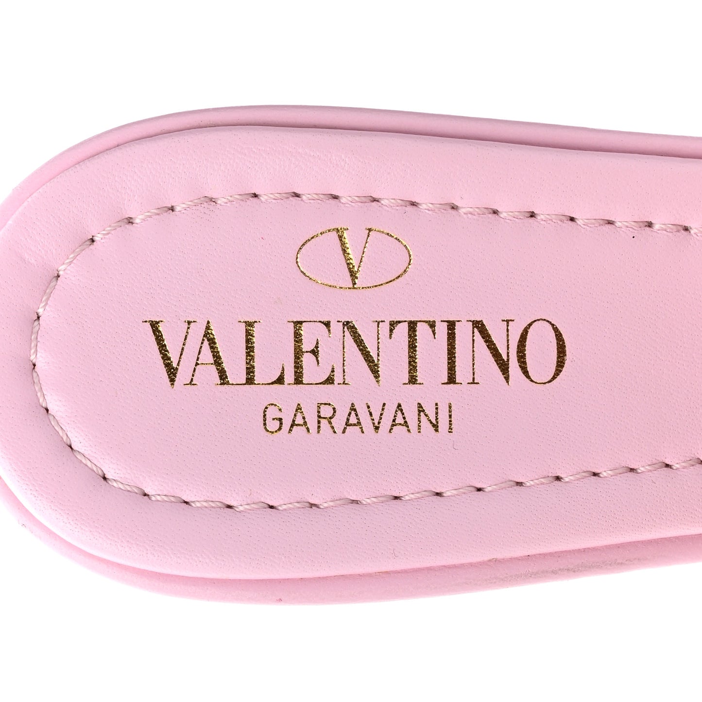 VALENTINO GARAVANI Nappa Quilted Roman Stud 65mm Slide Sandals 37 Giacinto