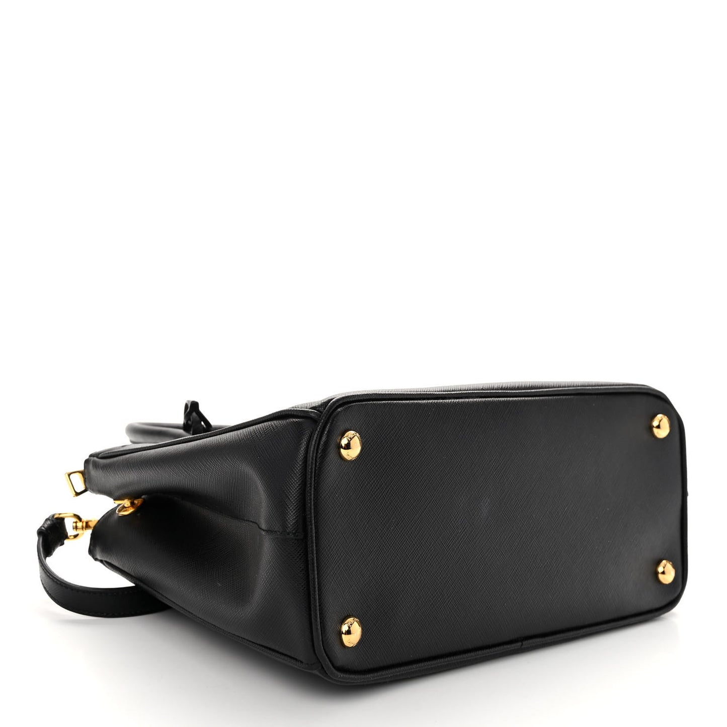 Saffiano Small Galleria Double Zip Tote Black