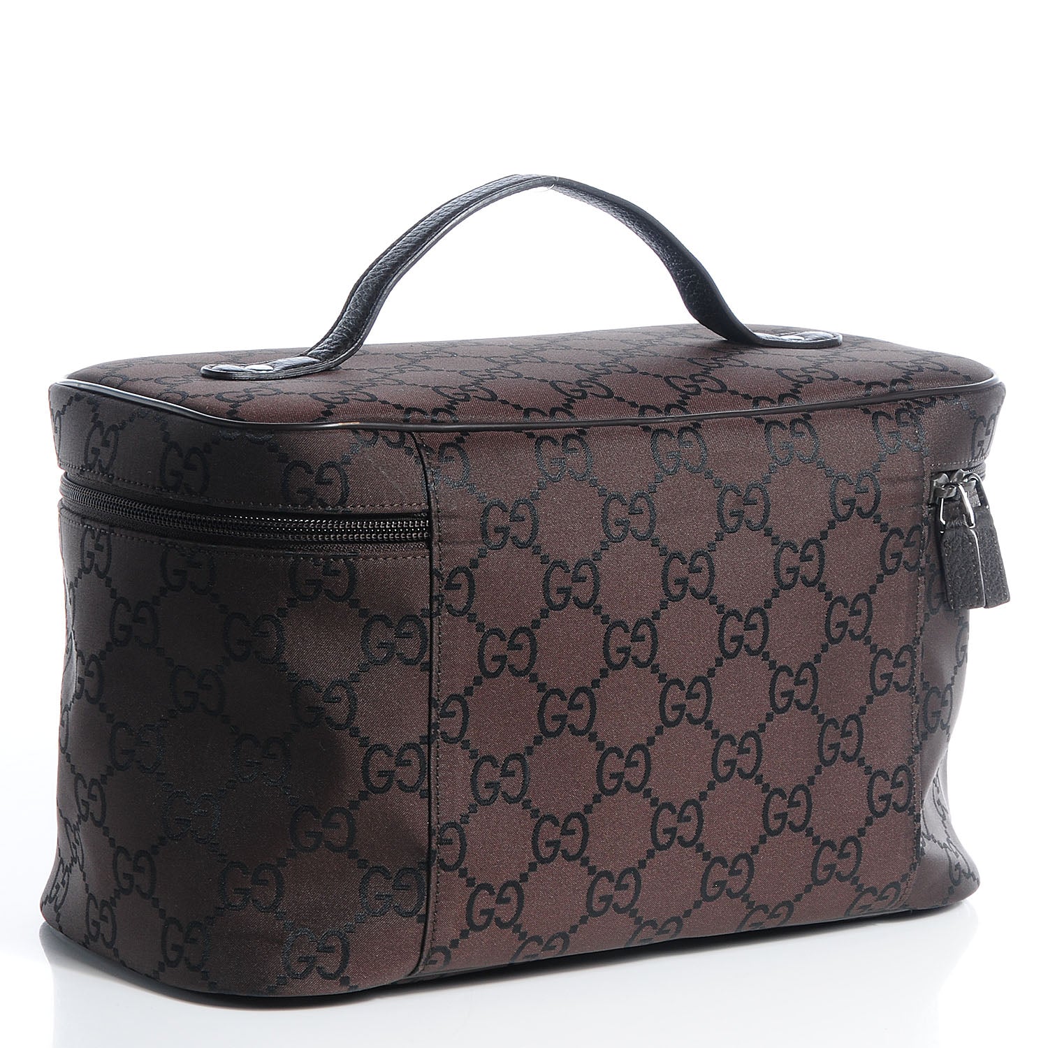 Gucci Nylon Monogram Large Cosmetic Case Brown 3 of 7