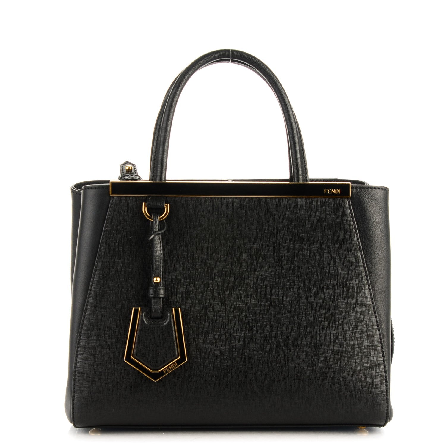 Fendi Vitello Elite Petite 2Jours Tote Black 1 of 7