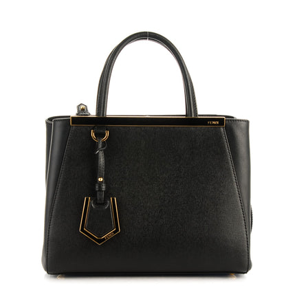 Fendi Vitello Elite Petite 2Jours Tote Black 1 of 7