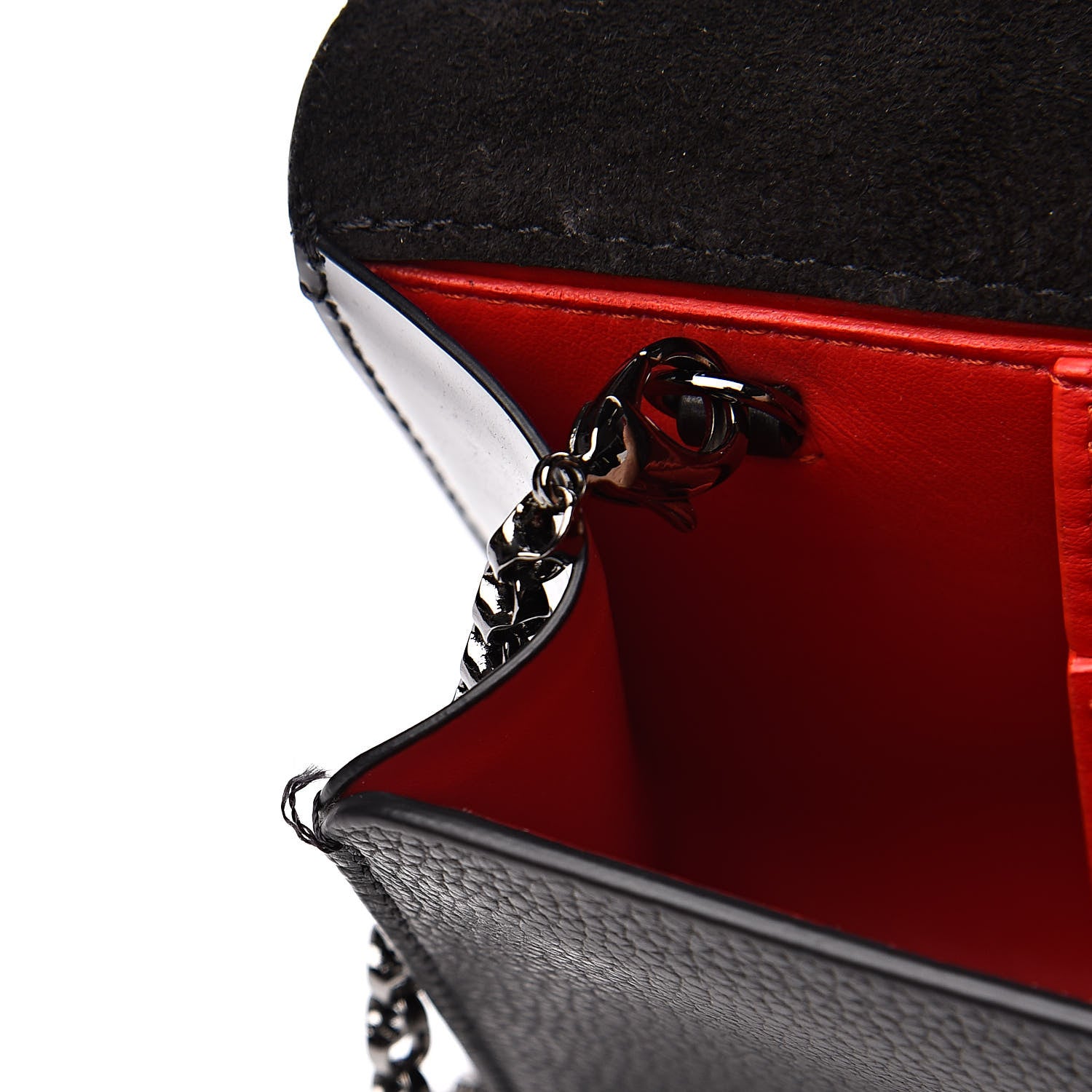 Christian Louboutin Veau Velours Calfskin Vero Dodat Clutch Black 8 of 12