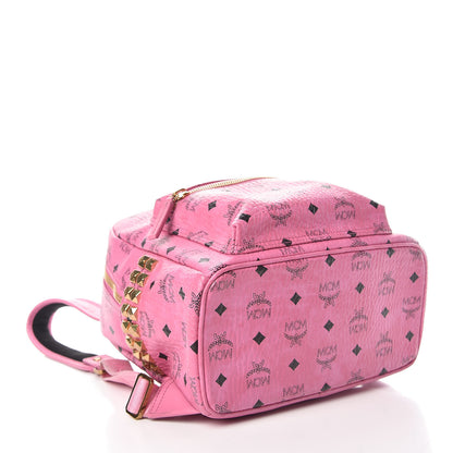 MCM Visetos Small Side Stud Stark Backpack Pink 4 of 10