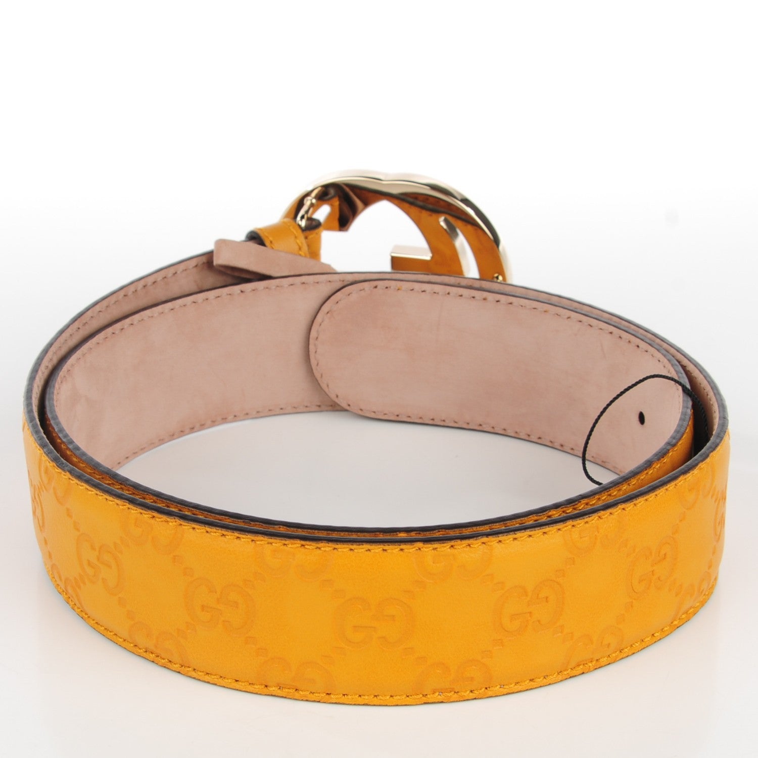 Gucci Guccissima Signature Interlocking G 40mm Belt 85 34 Nectarine 3 of 6
