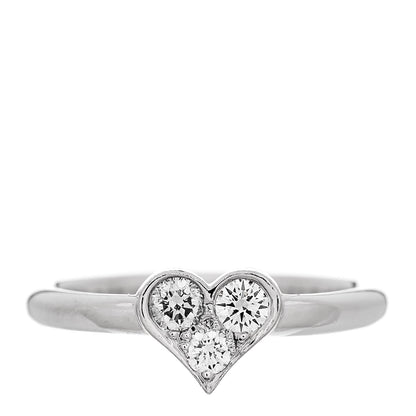 Tiffany Platinum Diamond Hearts Ring 49 5 1 of 4