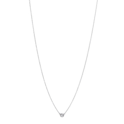 Tiffany Platinum Diamond .20ct Elsa Peretti Diamonds by the Yard Pendant Necklace 1 of 6