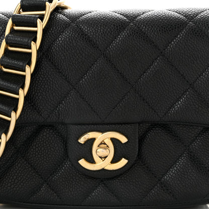 Chanel Caviar Quilted Mini Chain Soul Flap Black 8 of 10