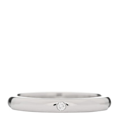 Tiffany Platinum Diamond Elsa Peretti Band Ring 56 7.5 1 of 5