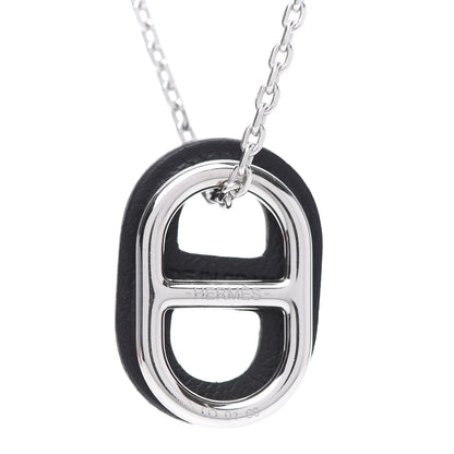 Hermes Swift O'Maillon Pendant Necklace Black 6 of 8