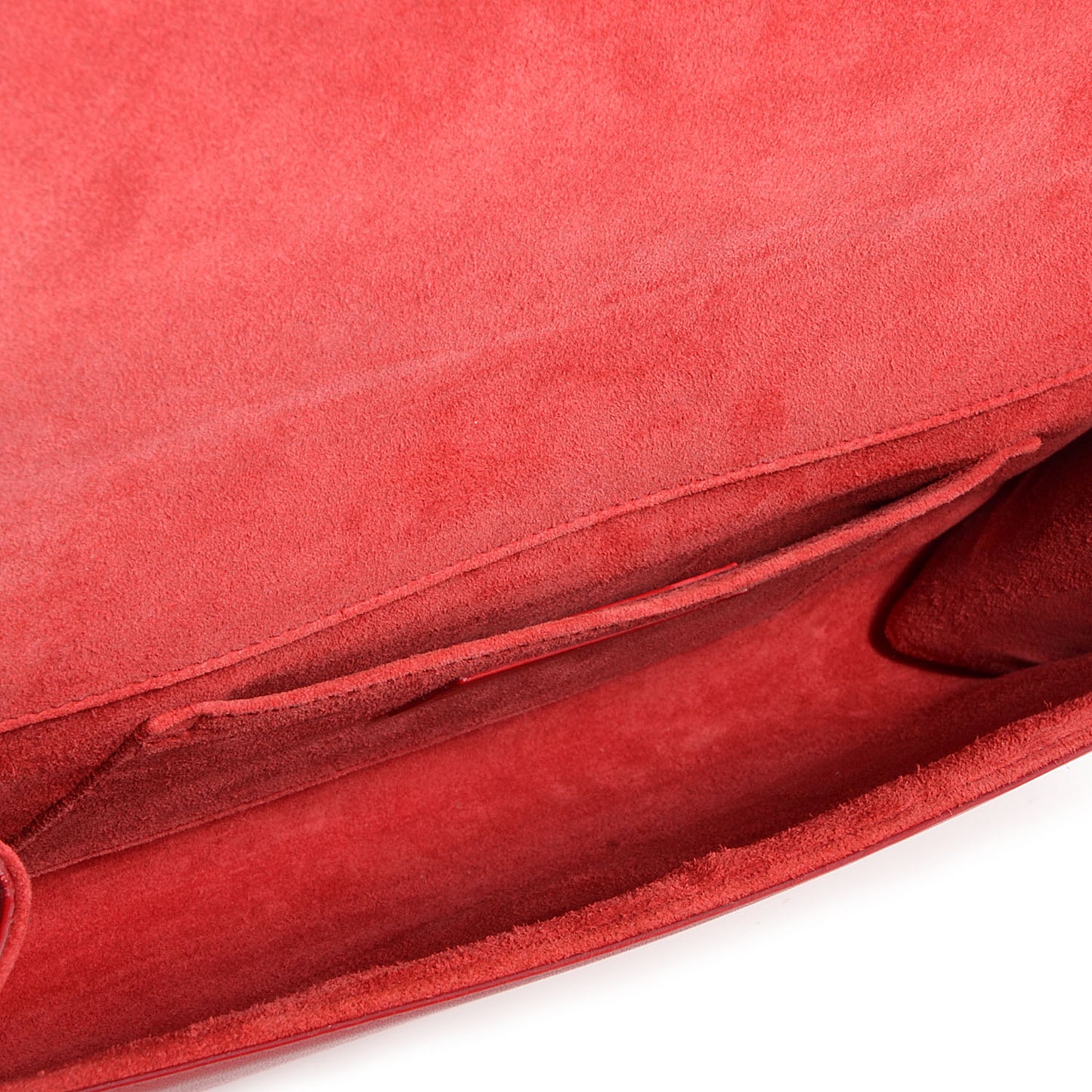 Calfskin Classic Y Clutch Red