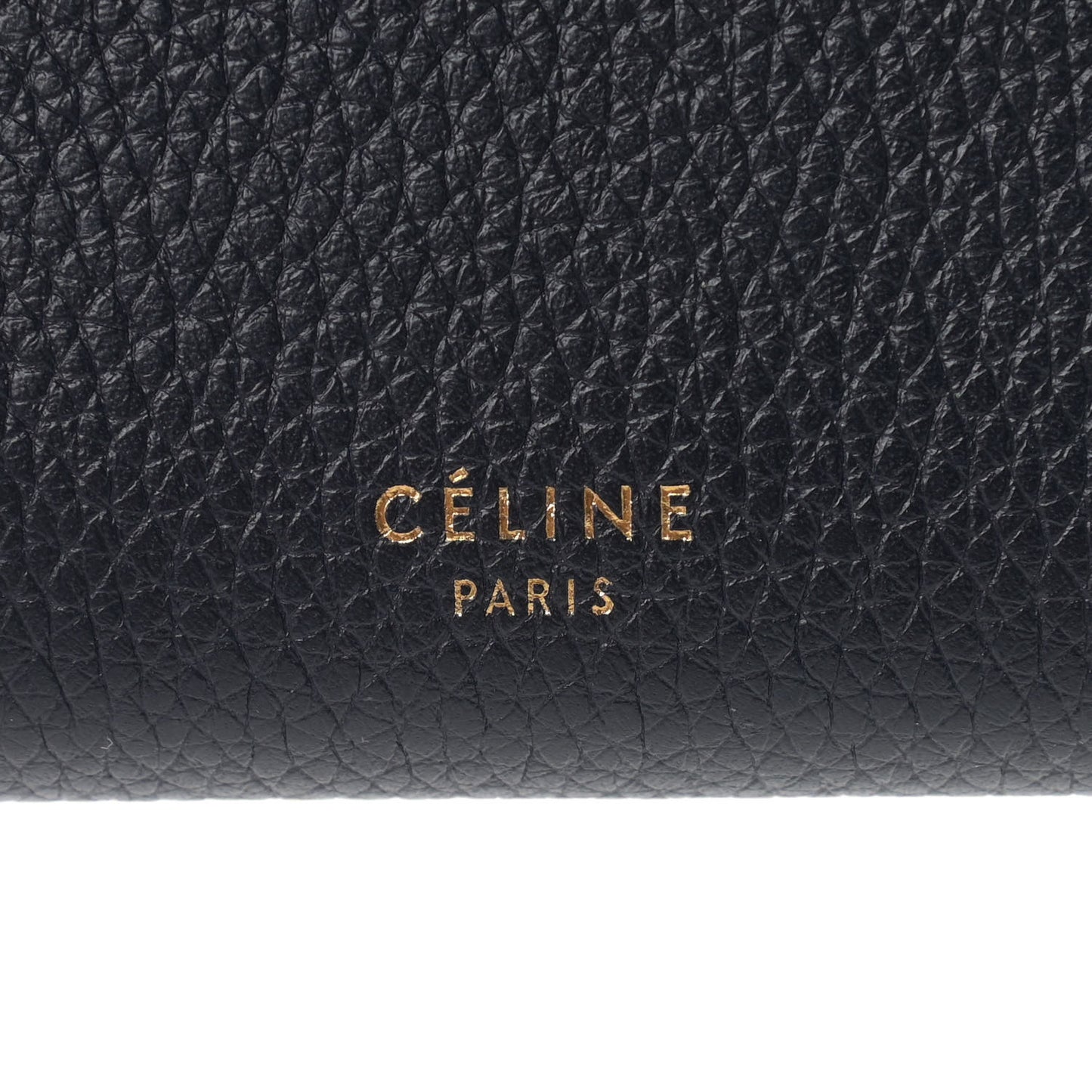 Drummed Calfskin Large Multifunction Flap Wallet Navy