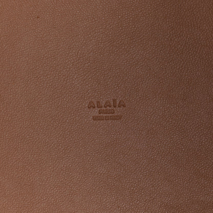 Alaia Calfskin Grommet Studded Large Mina Tote Black 6 of 10