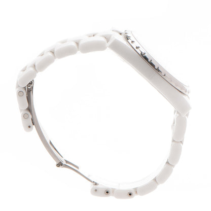 Chanel Stainless Steel Ceramic Diamond 36.5mm J12 Automatic Watch White 4 of 8