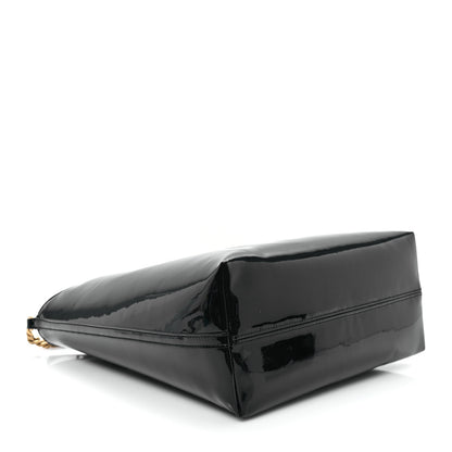 Saint Laurent Patent Calfskin Mini Rendez-Vous Hobo Black Black 5 of 12