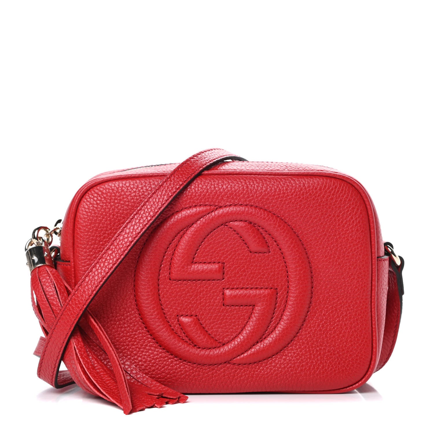 Gucci Pebbled Calfskin Small Soho Disco Bag Tabasco Red 1 of 10