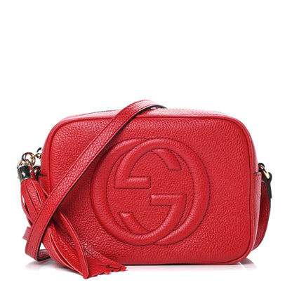 Gucci Pebbled Calfskin Small Soho Disco Bag Tabasco Red 1 of 10