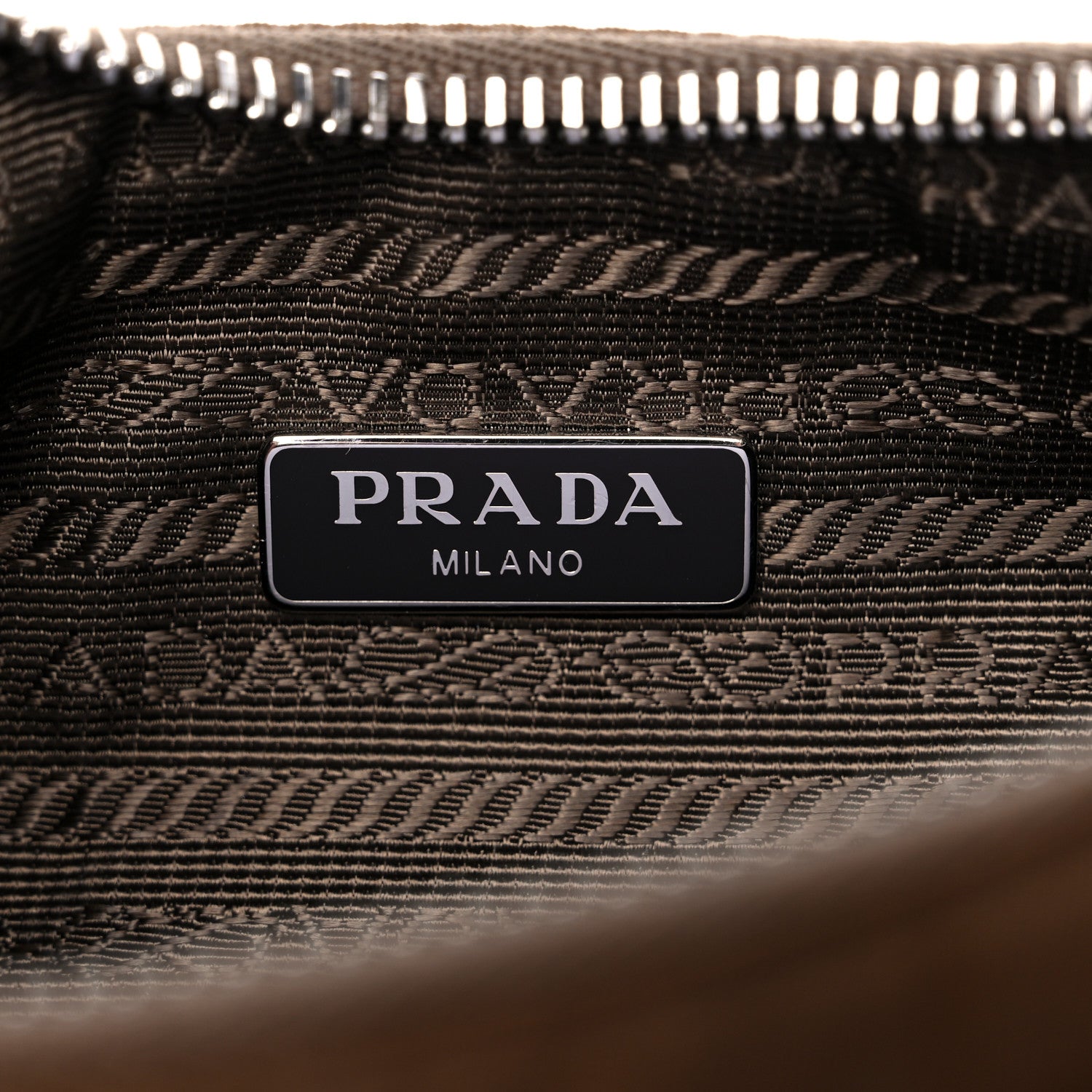 Prada Tessuto Nylon Saffiano Re-Edition 2005 Shoulder Bag Cacao 6 of 14